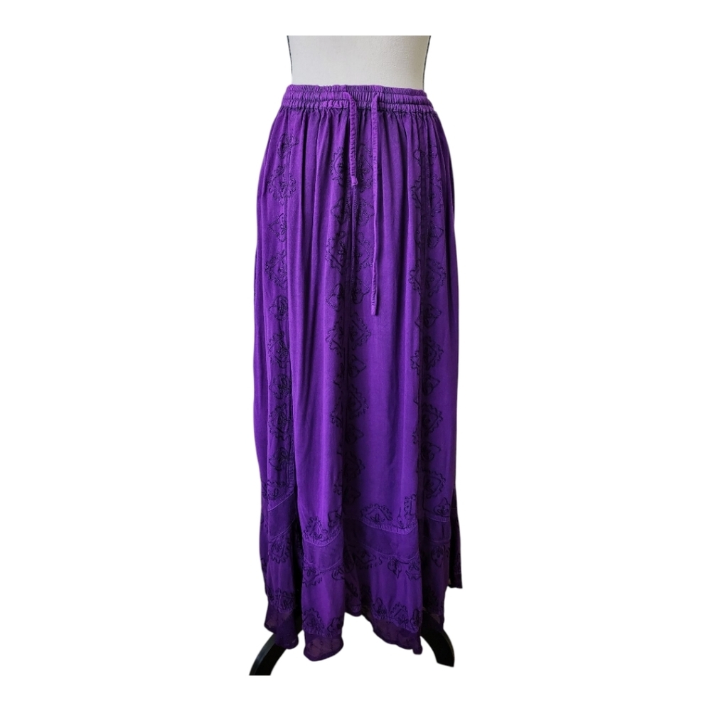 💕Advanced Apperal Boho Style Embroidered Maxi‎ Skirt. Size Free Size